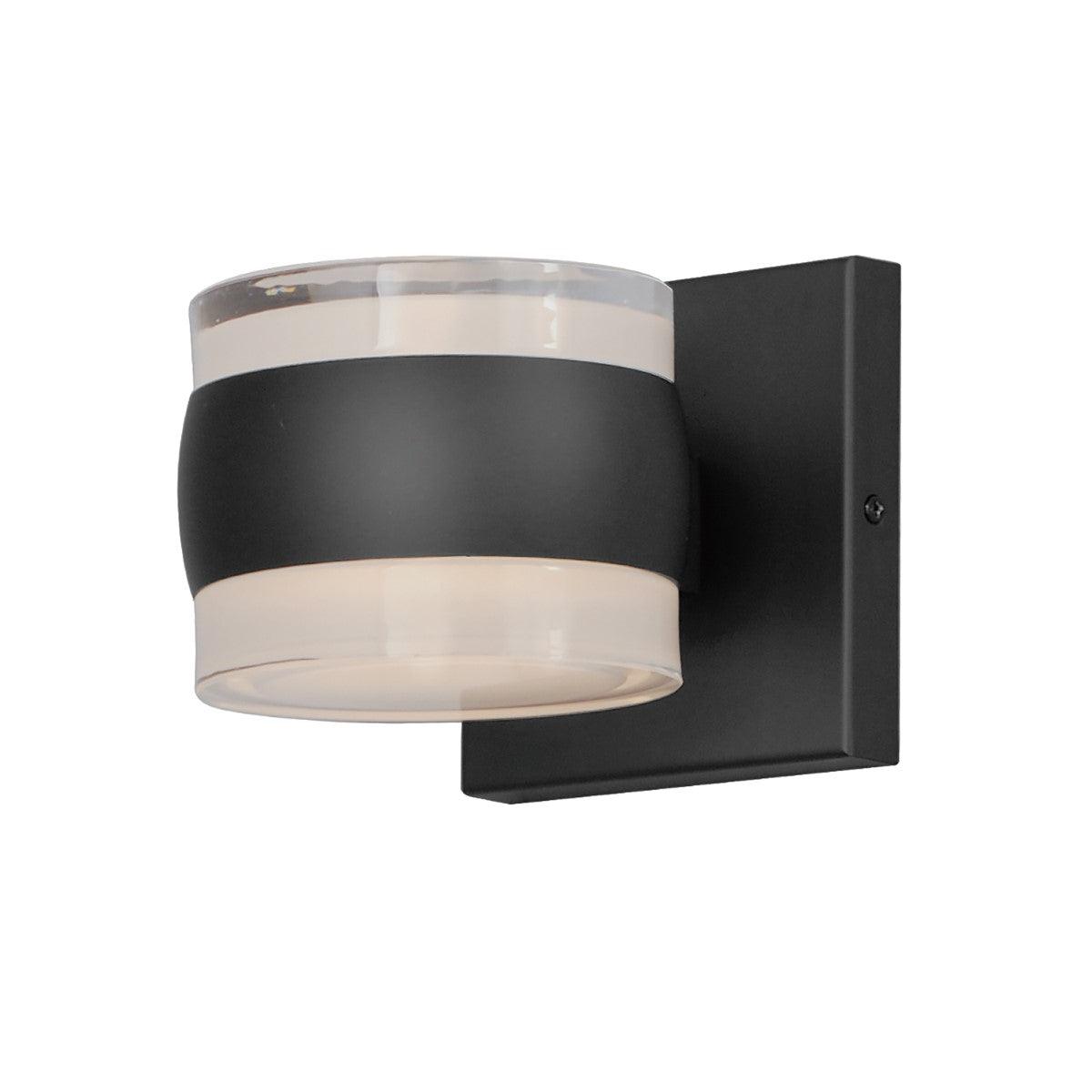 Modular 5 in. Cylinder LED Outdoor Wall Sconce 3000K Black Finish