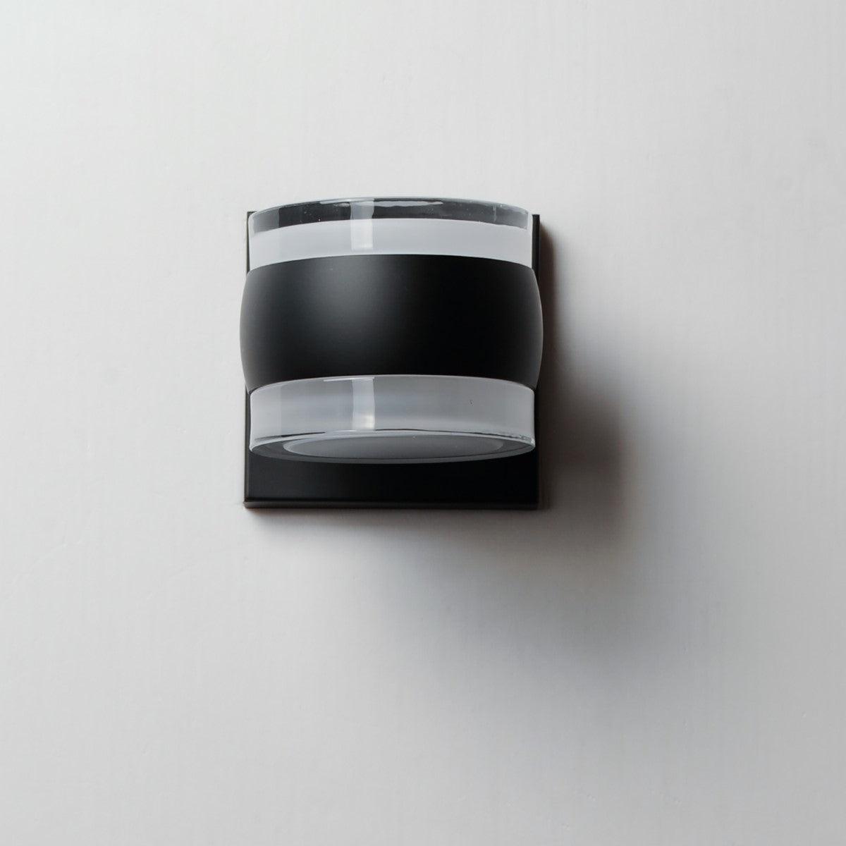 Modular 5 in. Can 2-Light LED Outdoor Wall Sconce 3000K Black Finish - Bees Lighting