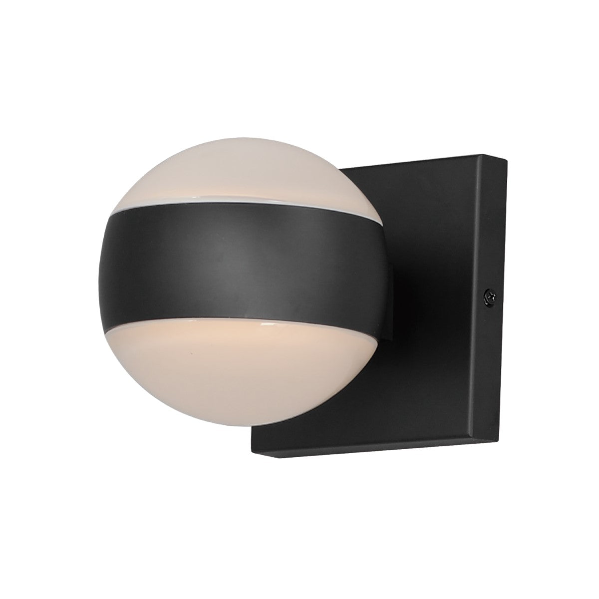 Modular 5 in. Globe LED Outdoor Wall Sconce 3000K Black Finish