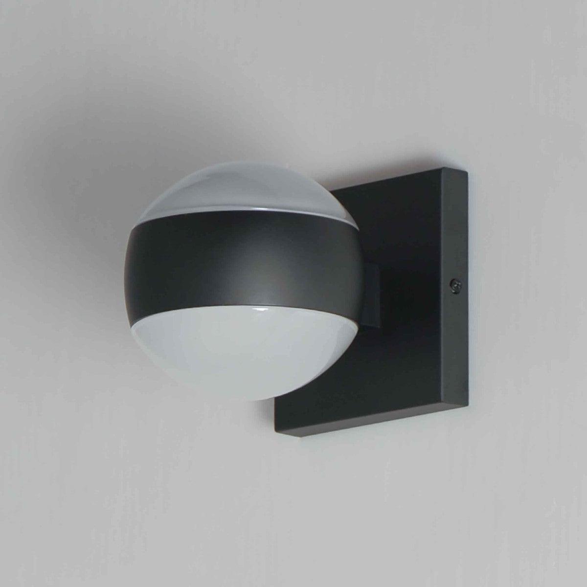 Modular 5 in. Globe LED Outdoor Wall Sconce 3000K Black Finish