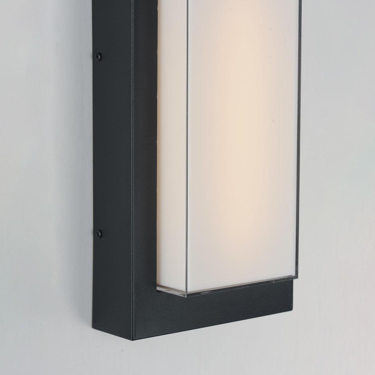 Tower 15 in. LED Outdoor Wall Sconce 3000K Black Finish