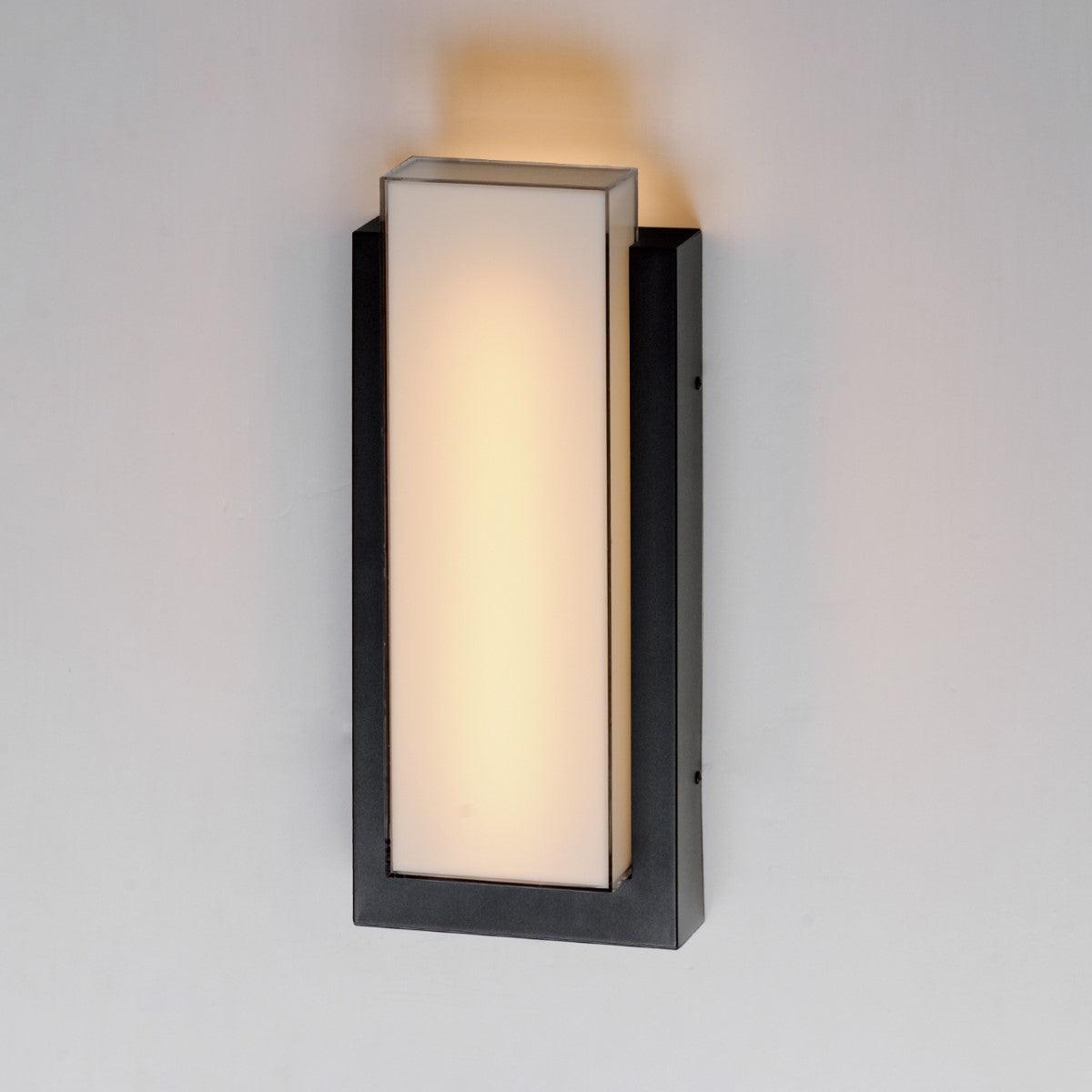 Tower 18 in. LED Outdoor Wall Sconce 3000K Black Finish