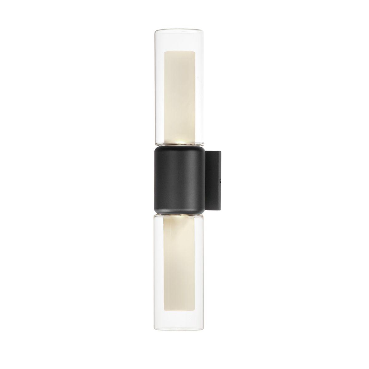 Dram 23 in. 2 Lights LED Outdoor Wall Sconce Black Finish - Bees Lighting