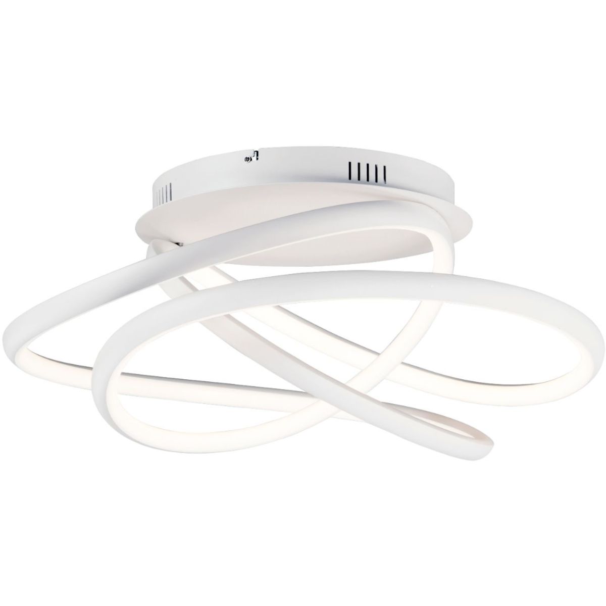 Twisted 25 in. LED Flush Mount Light White Finish - Bees Lighting