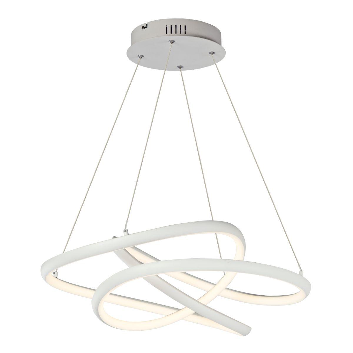 Twisted 25 in. LED Pendant Light White Finish