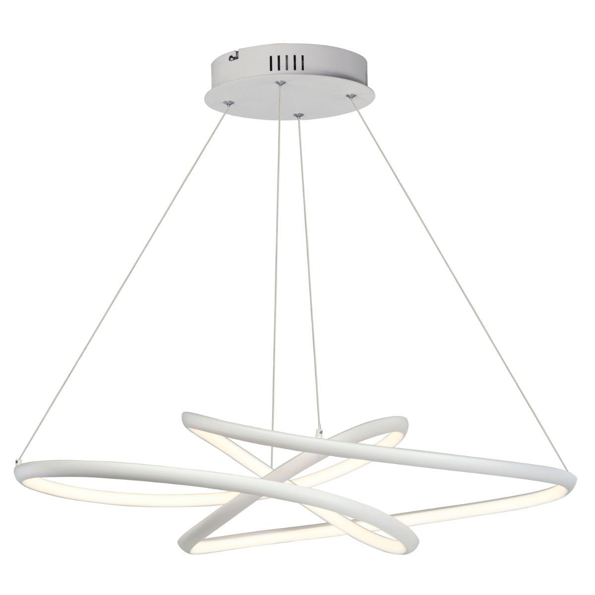 Twisted 37 in. LED Pendant Light White Finish