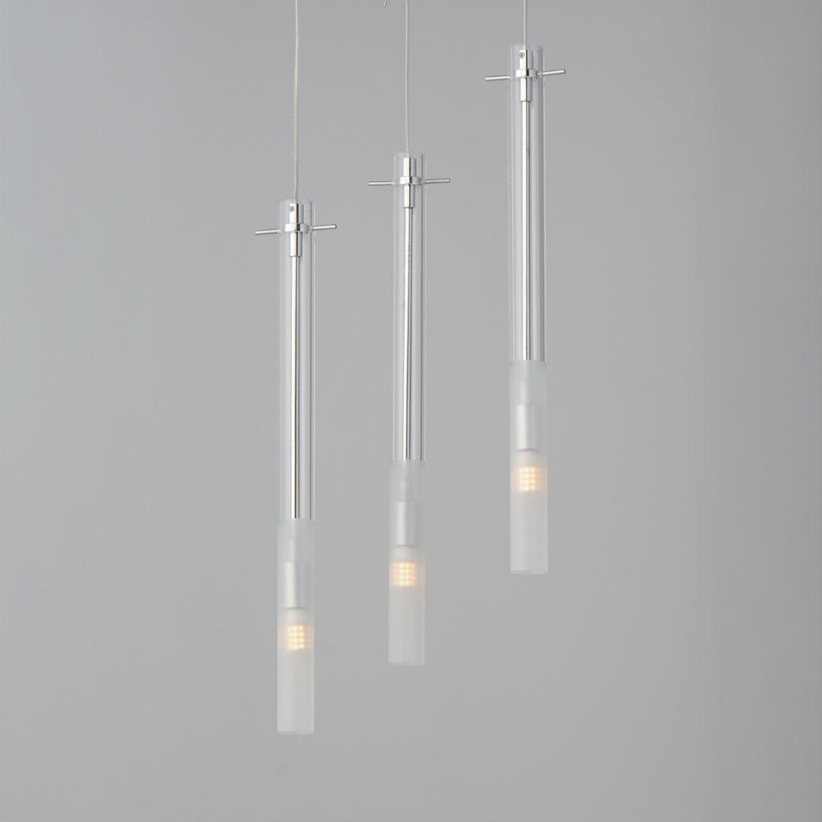 Pipette 18 in. 3-Light LED Pendant Light, Polished Chrome - Bees Lighting