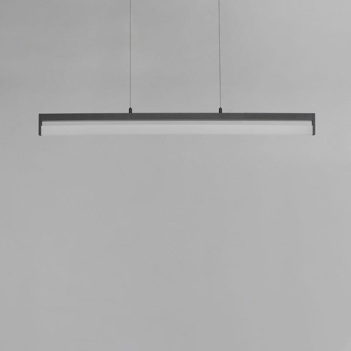 Crossbar 48 in. Smart LED Pendant Light Black Finish