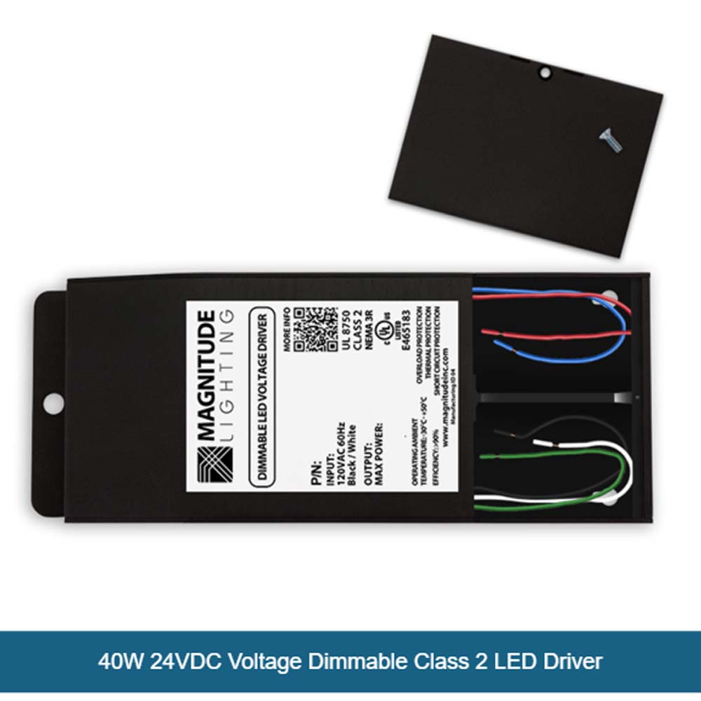 E-Series 40 Watts, 24VDC LED Driver, Class 2, Triac Phase Dimming, NEMA 3R, UL Enclosure - Bees Lighting