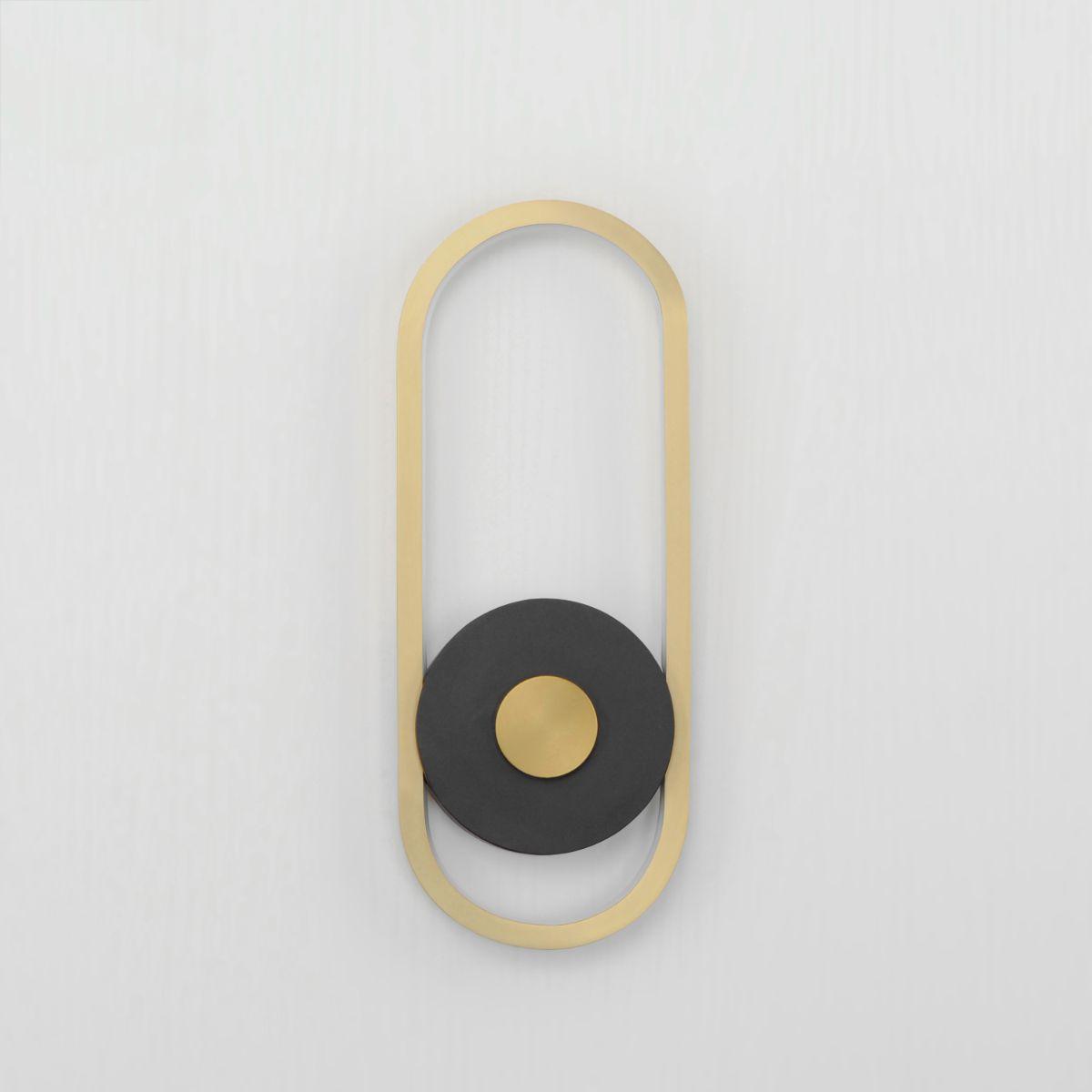Gravity 16 in. LED Outdoor Wall Sconce 3000K Black & Gold Finish - Bees Lighting