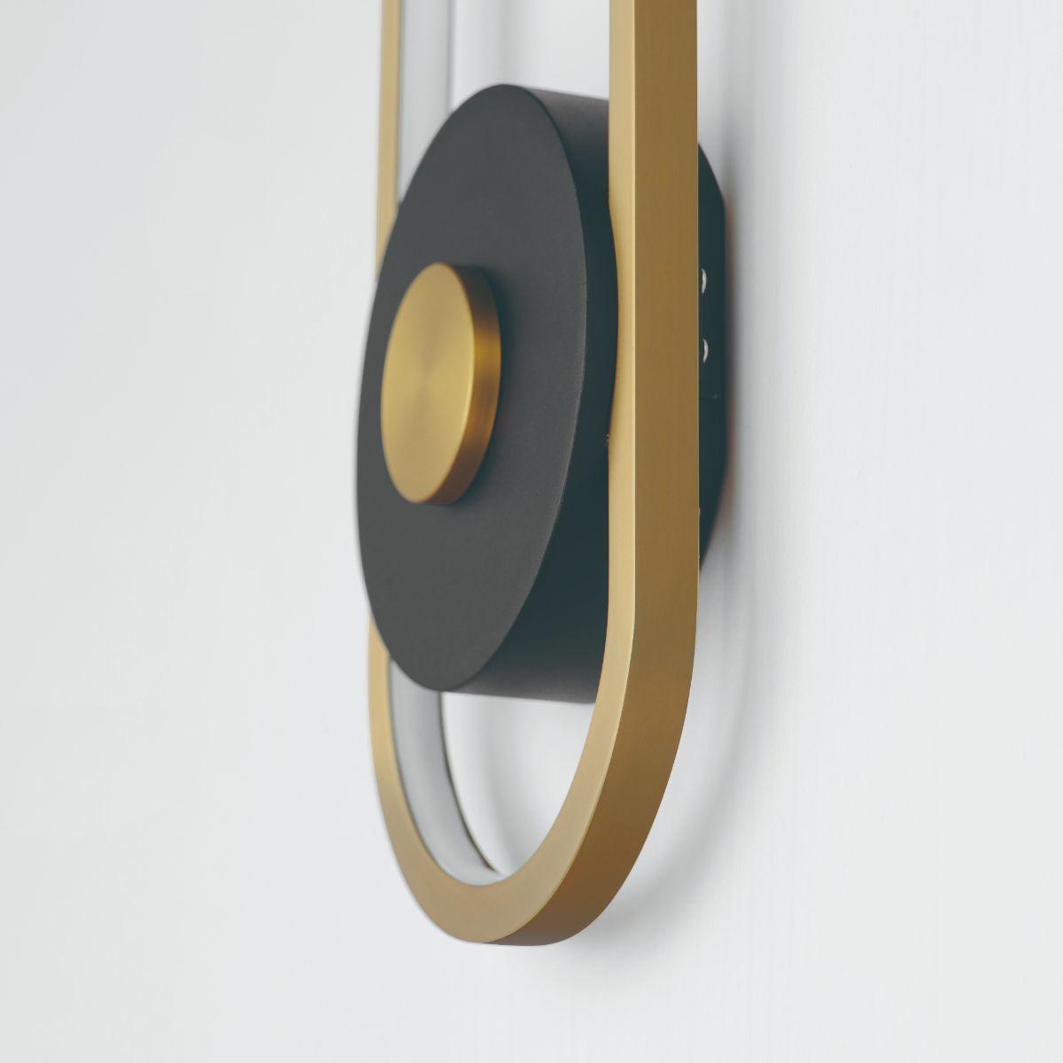 Gravity 18 in. LED Outdoor Wall Sconce 3000K Black & Gold Finish