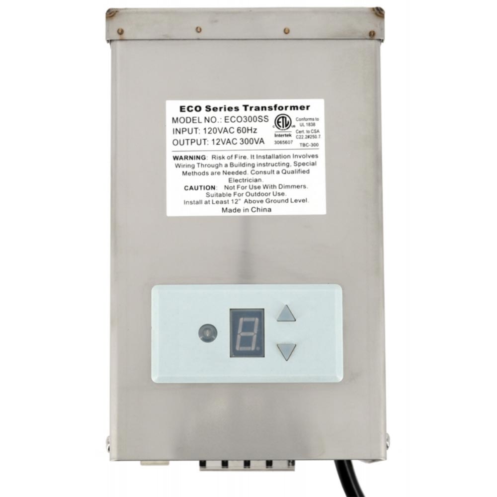 Low-Voltage 300-Watt Landscape Transformer with Timer and Photocell