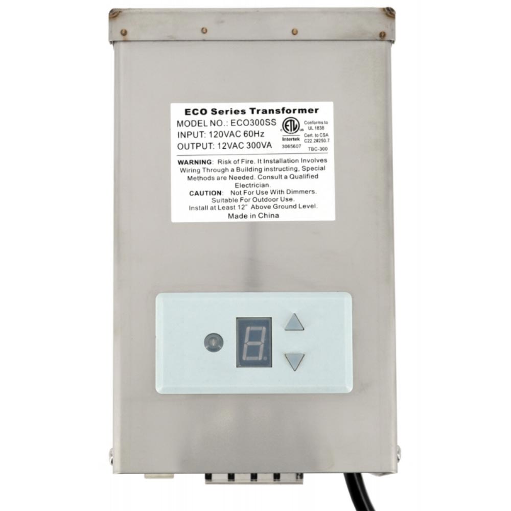300-Watt Outdoor Landscape Transformer with Timer and Photocell | Plus Series - Bees Lighting