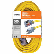 100 ft. Outdoor Heavy Duty Extension Cord 14/3 Gauge SJTW Yellow - Bees Lighting