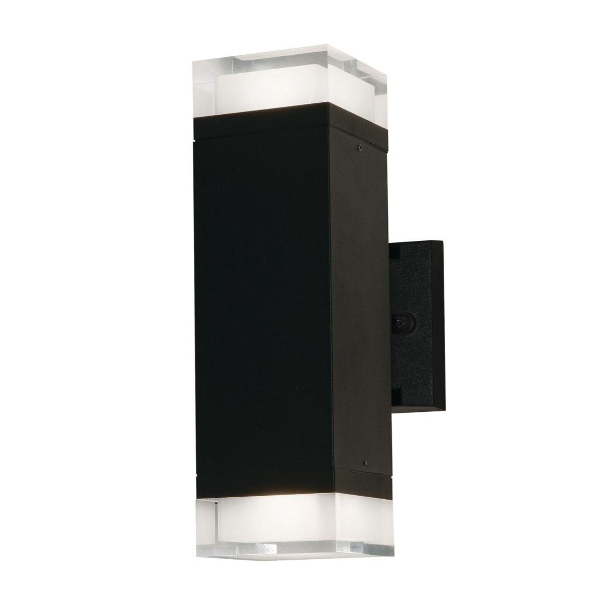 Edmund 12 in. LED Outdoor Wall Sconce Selectable CCT Black Finish
