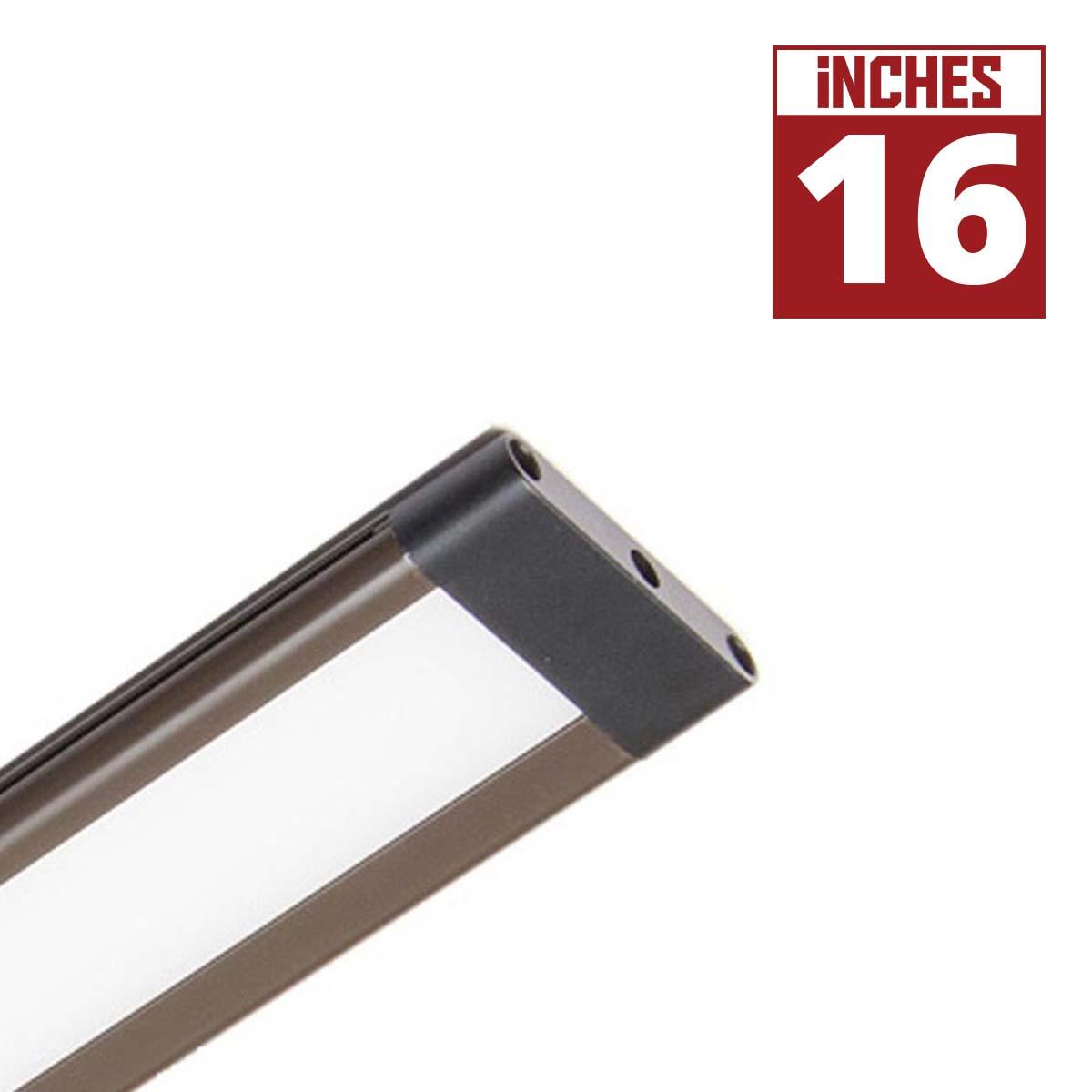 SlimEdge 16 Inch Plug In Under Cabinet LED Light, 325 Lumens, Linkable, 24V - Bees Lighting
