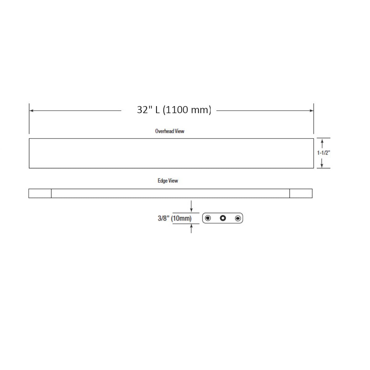 SlimEdge 32 Inch Plug In Under Cabinet LED Light, 750 Lumens, Linkable, 24V
