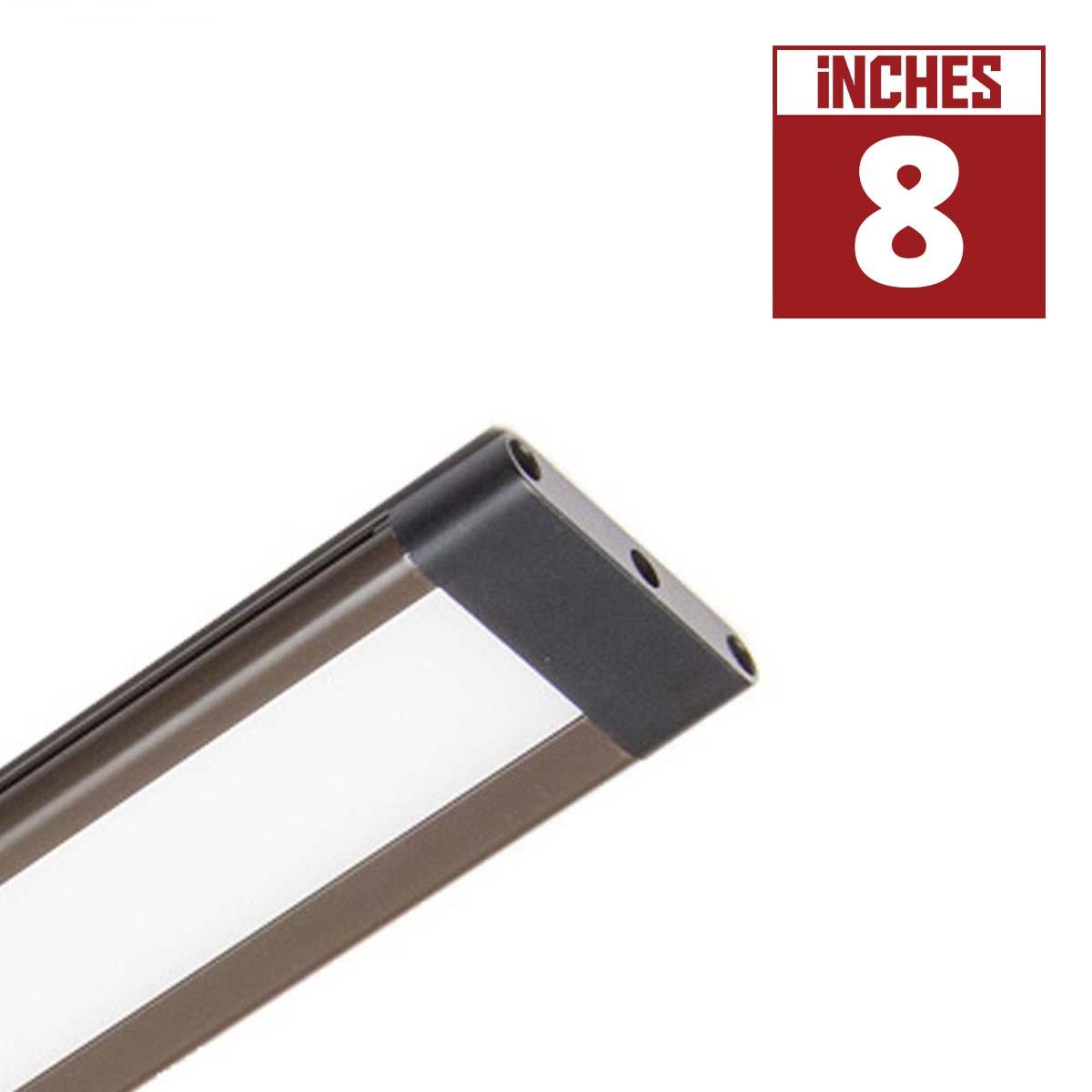 SlimEdge 8 Inch Plug In Under Cabinet LED Light, 150 Lumens, Linkable, 24V - Bees Lighting