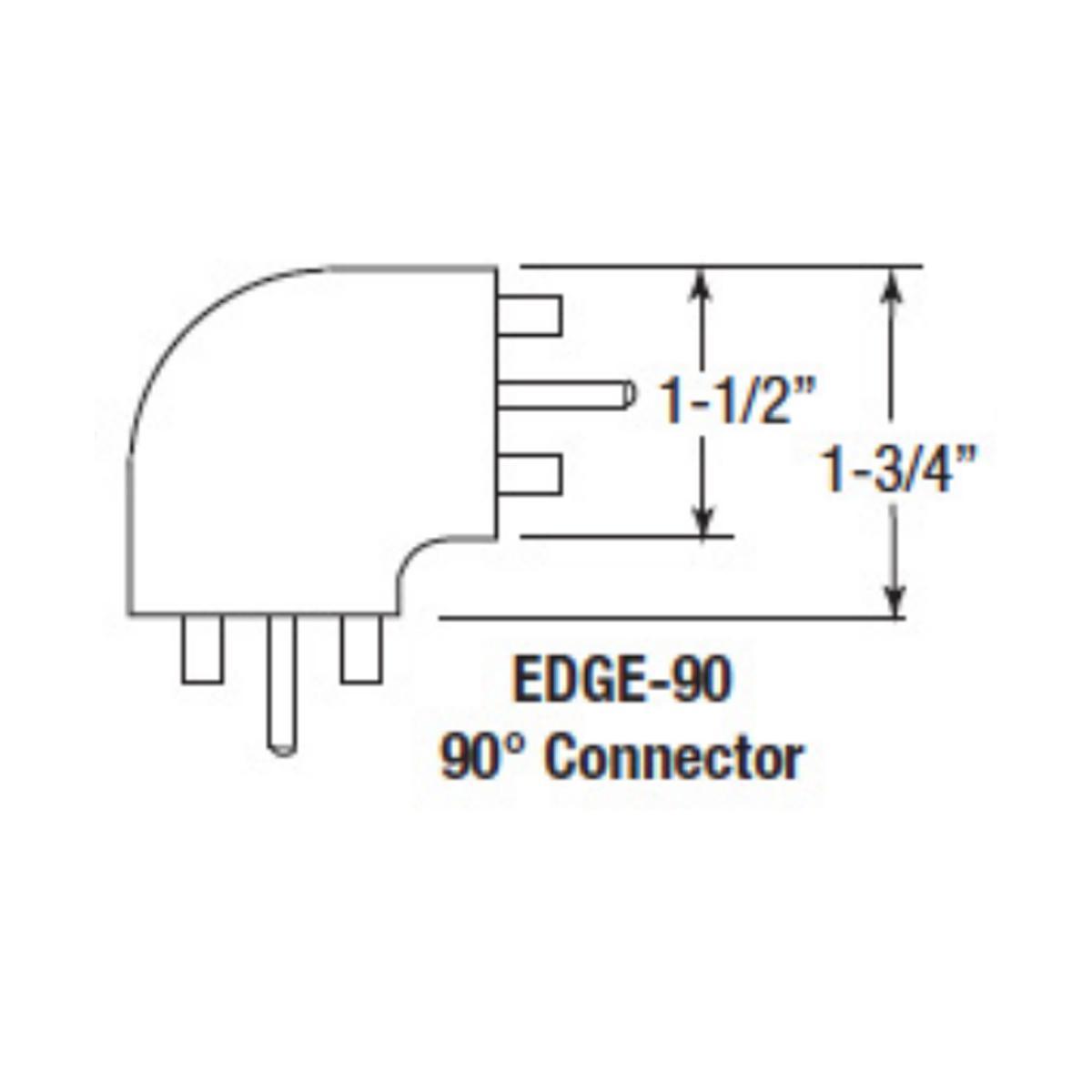 90° Connector For SlimEdge LightBars, Black