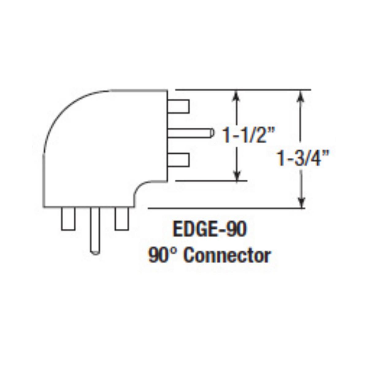90° Connector For SlimEdge LightBars, White - Bees Lighting