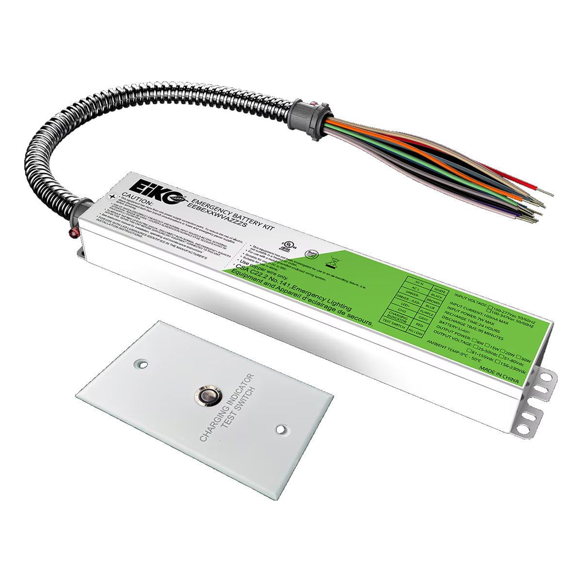 LED Emergency Driver, 40 Watts Output, 310-500V DC high Voltage Output, Single Flex-Conduit - Bees Lighting