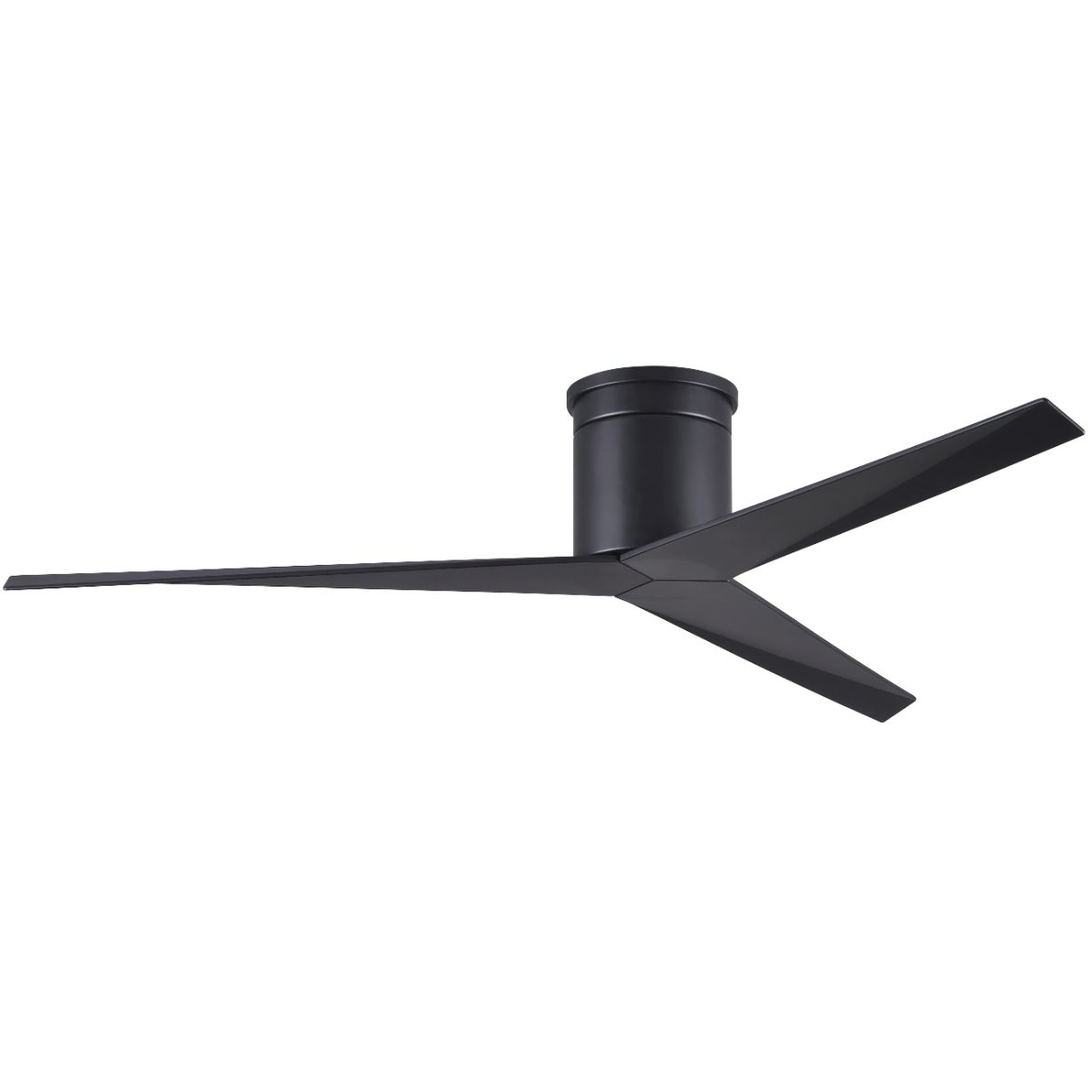 Eliza-H 56" Flush Mount Ceiling Fan with Remote Control, Matte Black - Bees Lighting