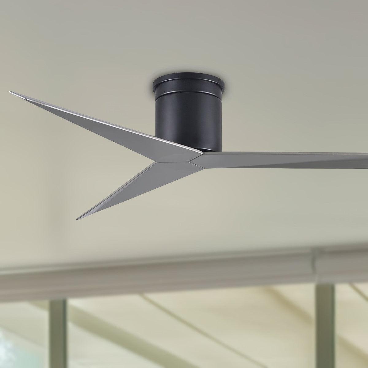 Eliza 56 Inch Low Profile Outdoor Ceiling Fan, Wall/Remote Control Included