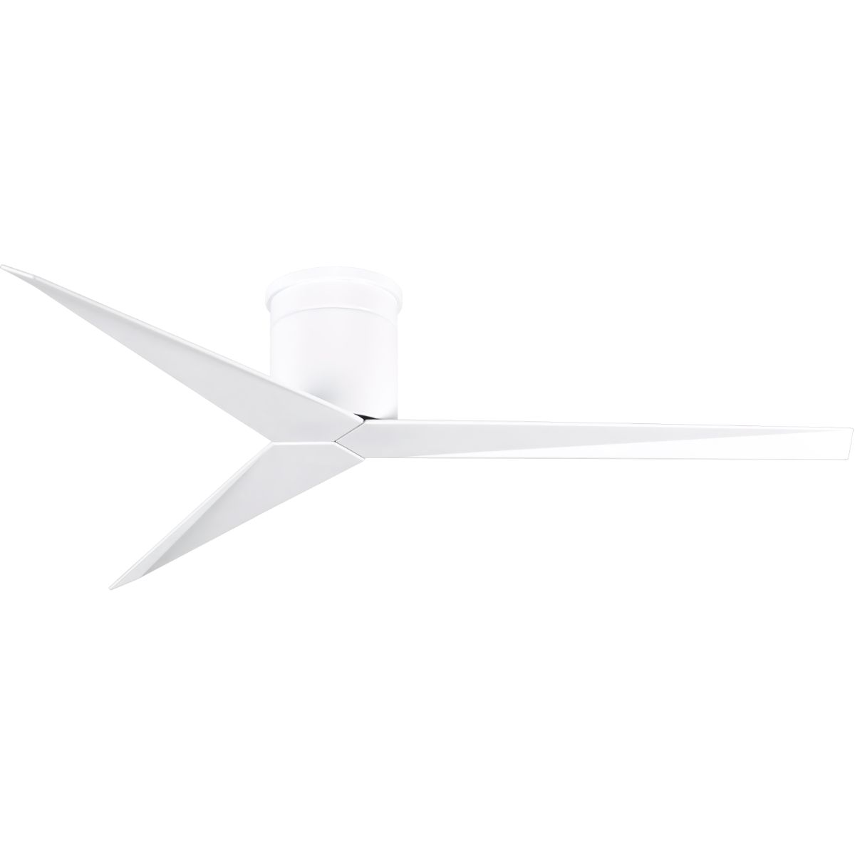 Eliza-H 56" Flush Mount Ceiling Fan with Remote Control, Gloss White - Bees Lighting