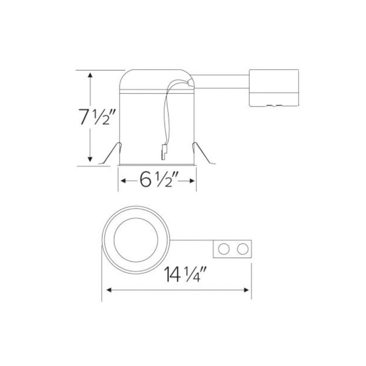 LED Remodel Housing, 6 in, IC Air-Tight, Quick Connect, 120V