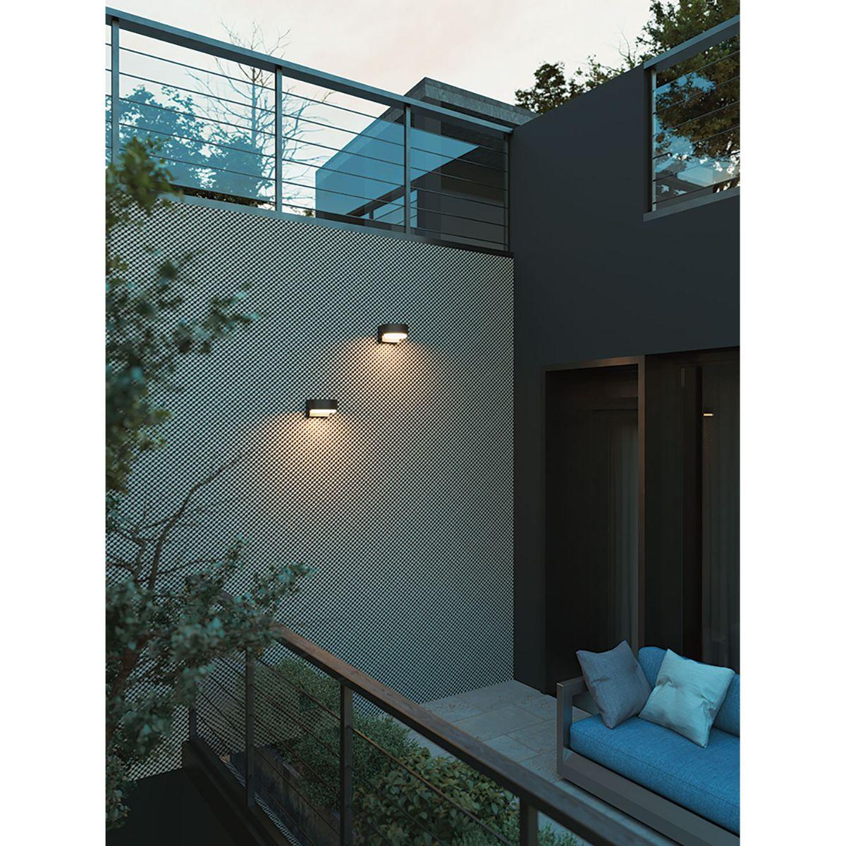 Elm 8 in. LED Outdoor Wall Sconce Selectable CCT Black Finish - Bees Lighting