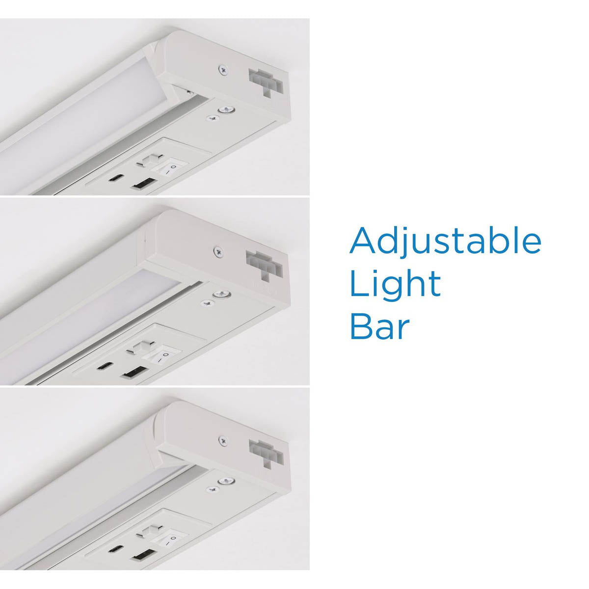 Elena 10-Inch Under Cabinet LED Light, Selectable CCT 2700K to 5000K, 120V, Black - Bees Lighting