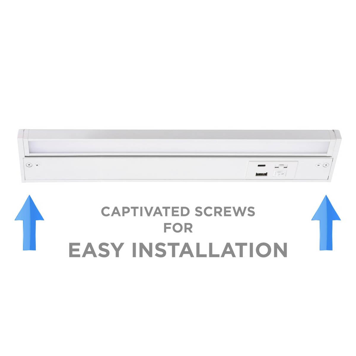 Elena 10-Inch Under Cabinet LED Light, Selectable CCT 2700K to 5000K, 120V, Black - Bees Lighting