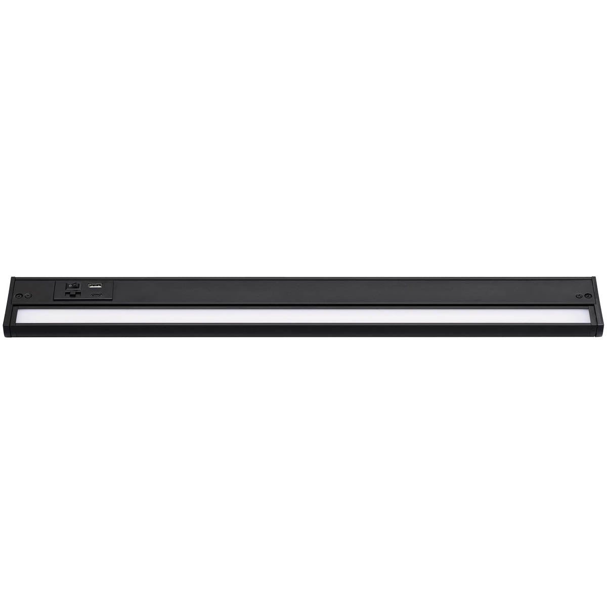 Elena 22-Inch Under Cabinet LED Light, Selectable CCT 2700K to 5000K, 120V, Black - Bees Lighting