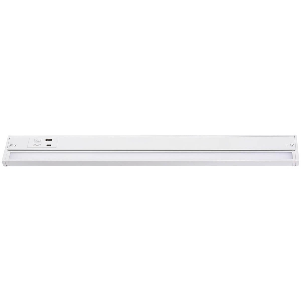 Elena 22-Inch Under Cabinet LED Light, Selectable CCT 2700K to 5000K, 120V, White - Bees Lighting