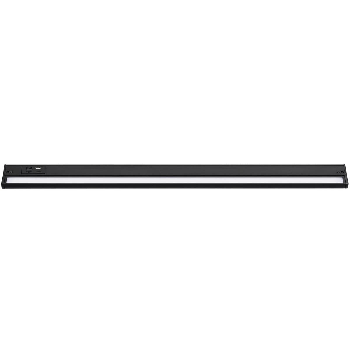 Elena 32-Inch Under Cabinet LED Light, Selectable CCT 2700K to 5000K, 120V, Black - Bees Lighting