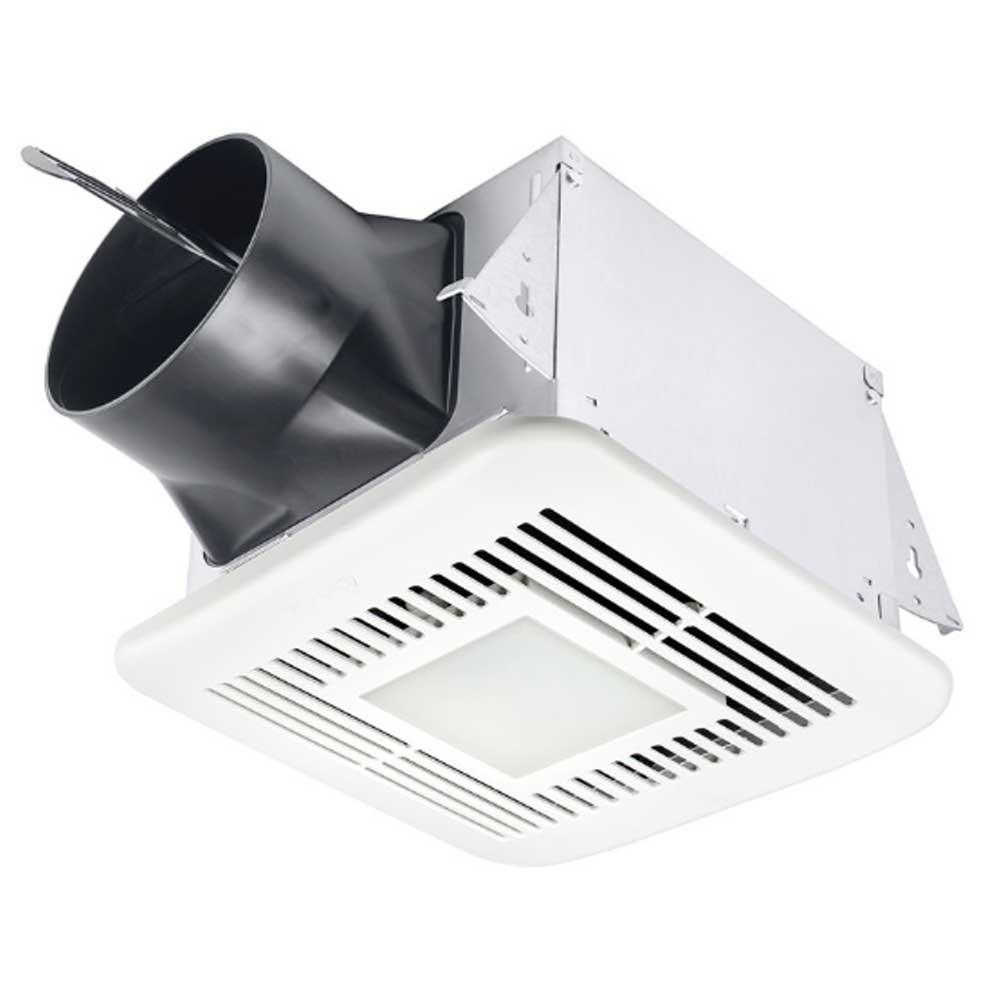 Delta BreezElite 80-110 CFM Adjustable Speed Bathroom Exhaust Fan With Dimmable LED Light and Humidity Sensor