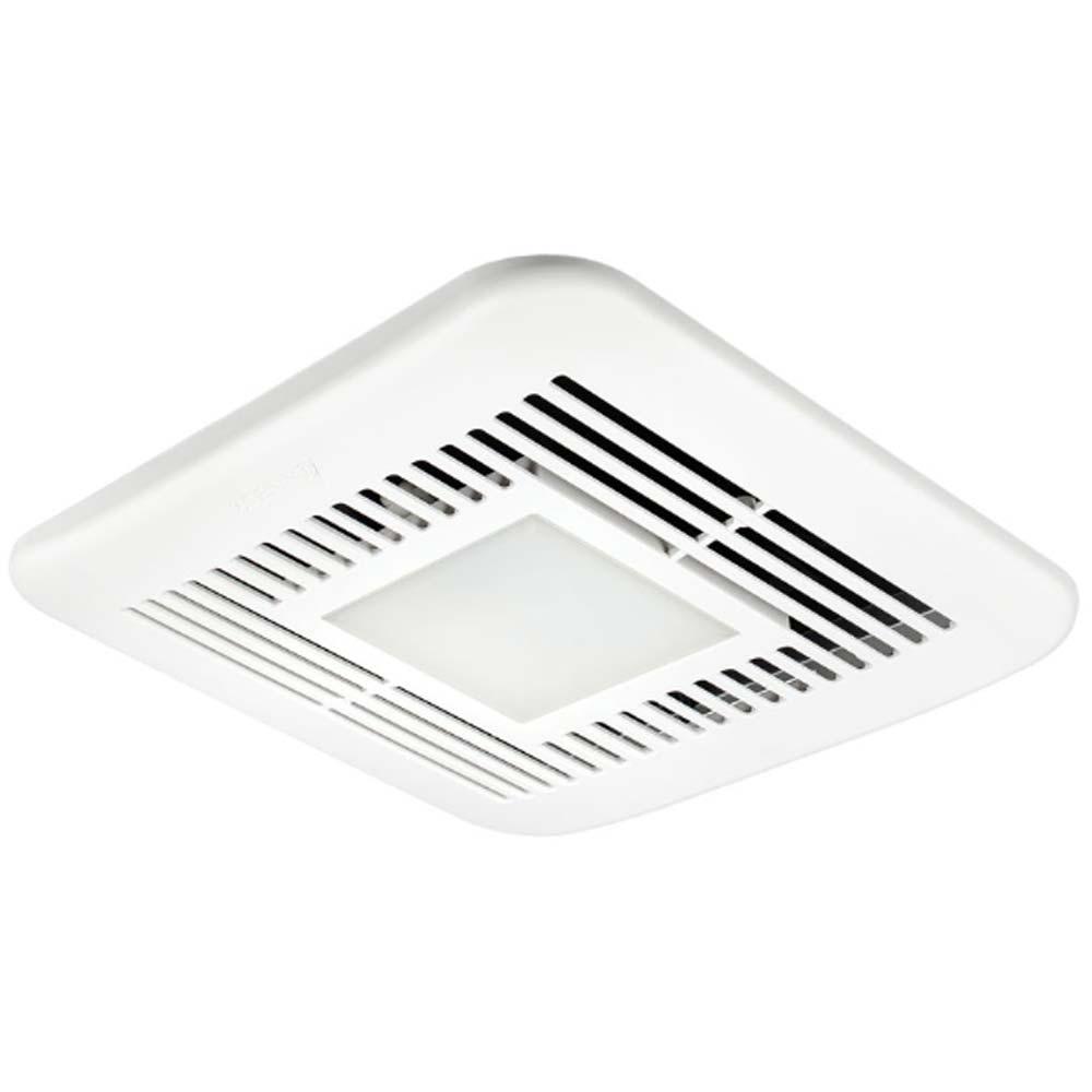 Delta BreezElite 80-110 CFM Adjustable Speed Bathroom Exhaust Fan With Dimmable LED Light and Humidity Sensor