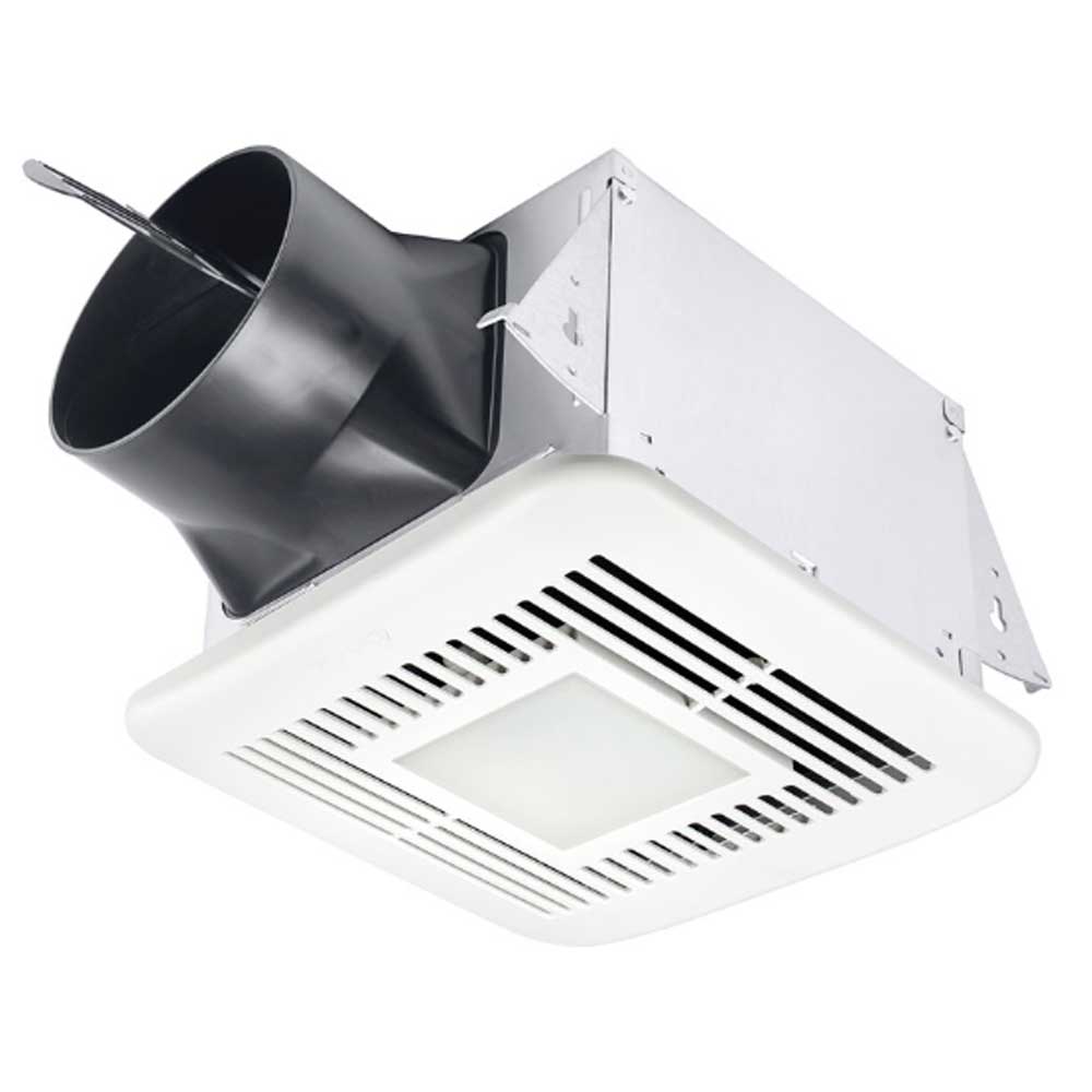 Delta BreezElite Adjustable 80-110 CFM Bathroom Exhaust Fan With Dimmable LED Light - Bees Lighting
