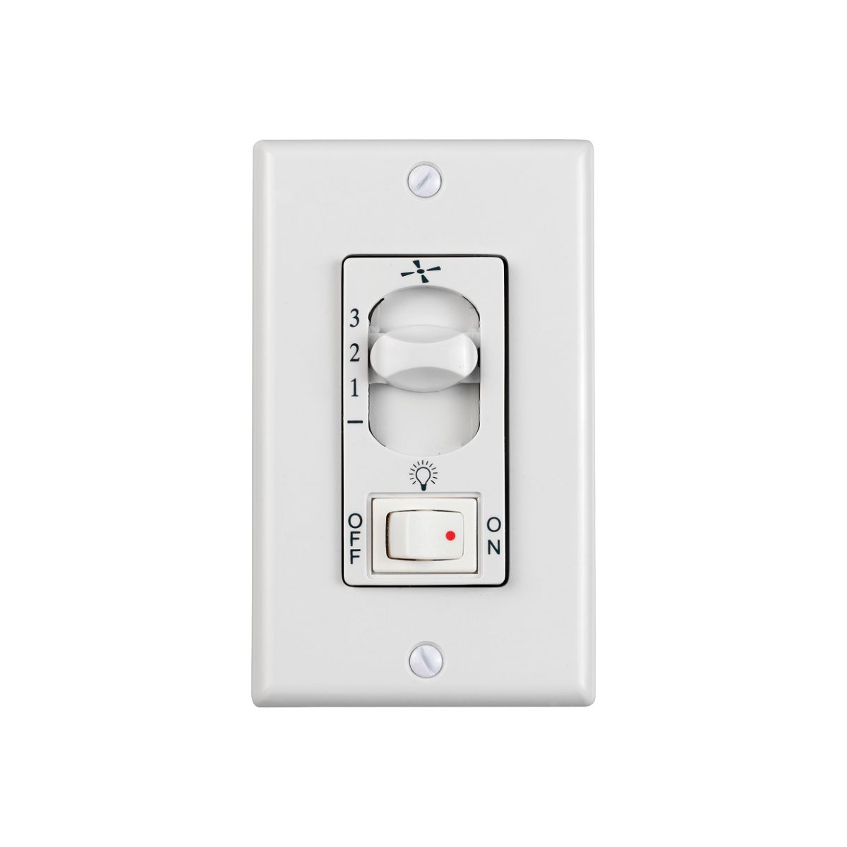3 Speed Fan and Light Wall Control White