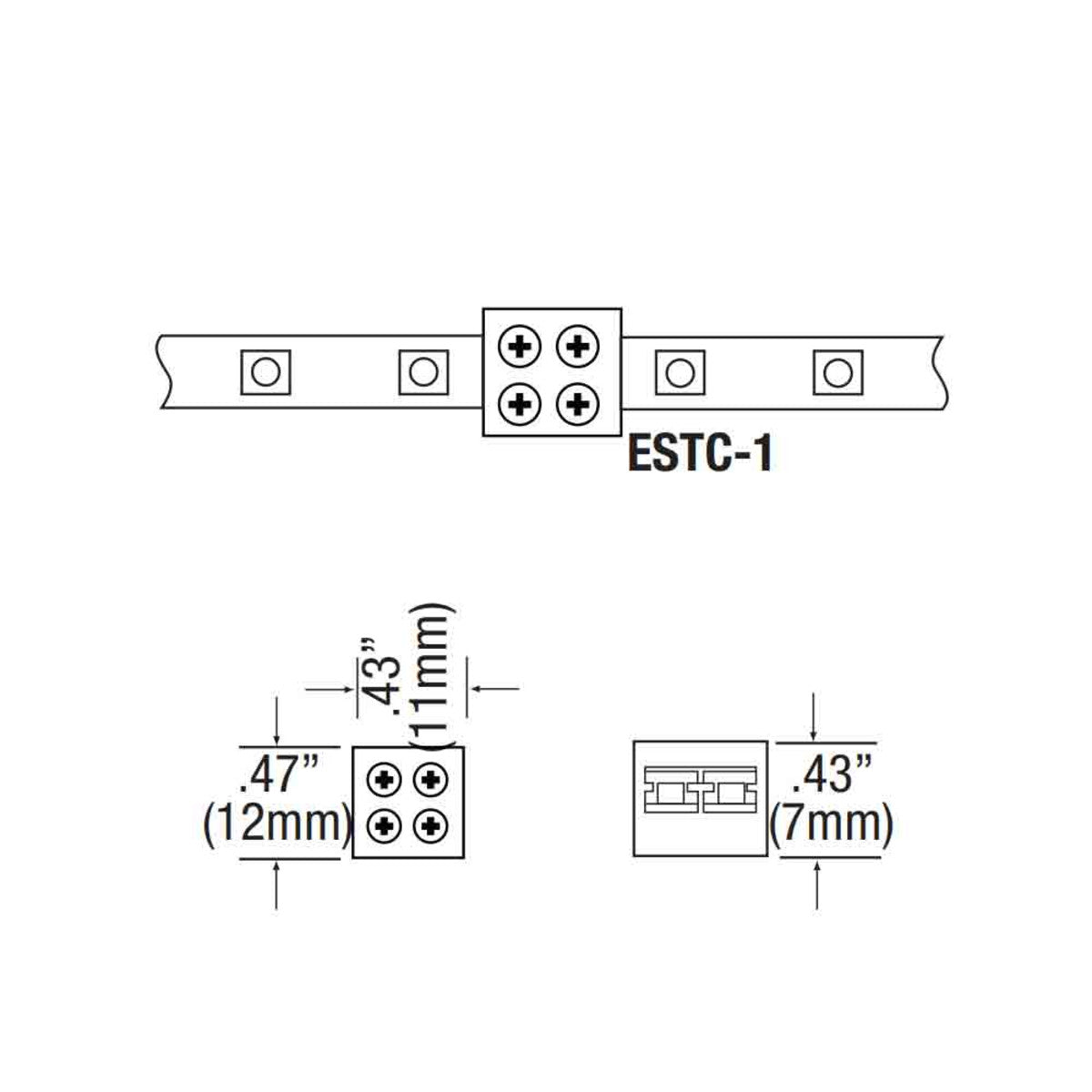 Sure-Tite Tape to Tape Connector for LTR Tape Light Series - Bees Lighting