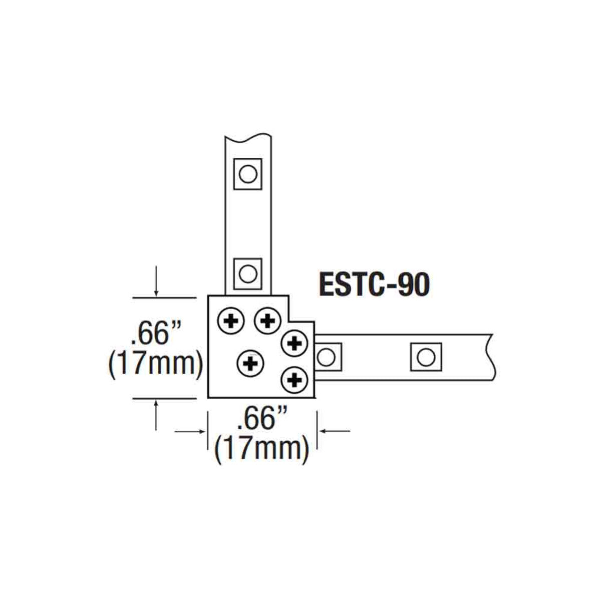 Sure-Tite 90° Tape to Tape Connector for LTR Tape Light Series - Bees Lighting