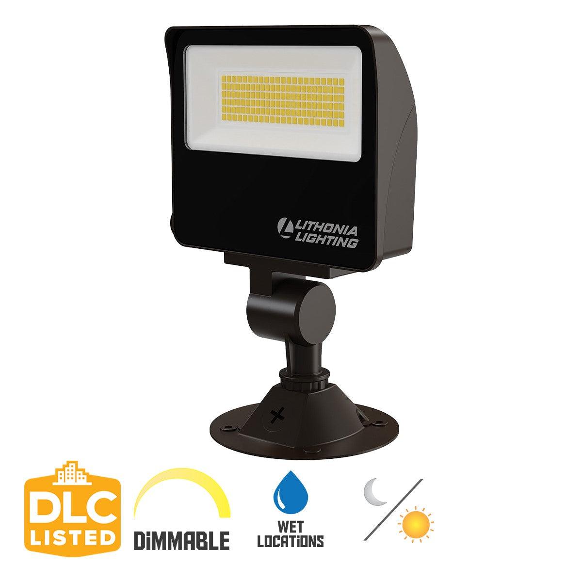 1,500-5,000 Lumens, LED Flood Lights With Photocell, Adjustable 34 Watts, 30K/40K/50K 120-277V