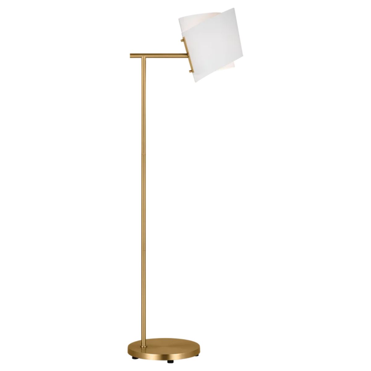 Paerero Medium Task Floor Lamp Burnished Brass Finish - Bees Lighting