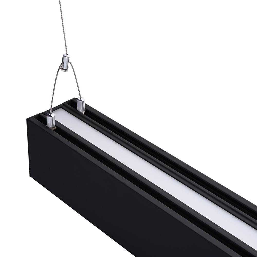 4ft LED Strip Light Fixture, 4550 Down light Lumens, 1950 Up Light Lumens, 50 Watts, 30K/40K/50K, 120-277V - Bees Lighting