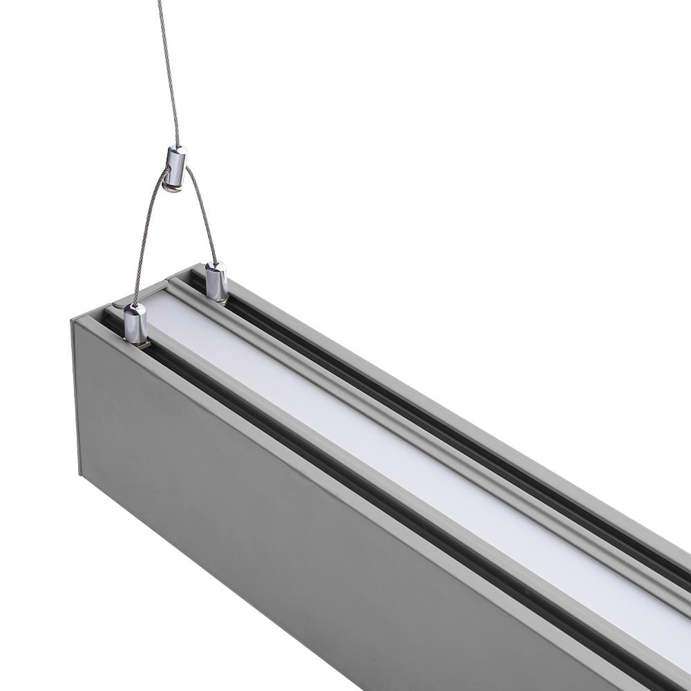 4ft LED Strip Light Fixture, 4550 Down light Lumens, 1950 Up Light Lumens, 50 Watts, 30K/40K/50K, 120-277V - Bees Lighting
