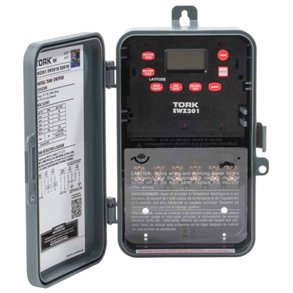 30 Amp 120-277 Volt 7-Day Two Channel DPST/SPST Outdoor Astronomic Digital Time Switch