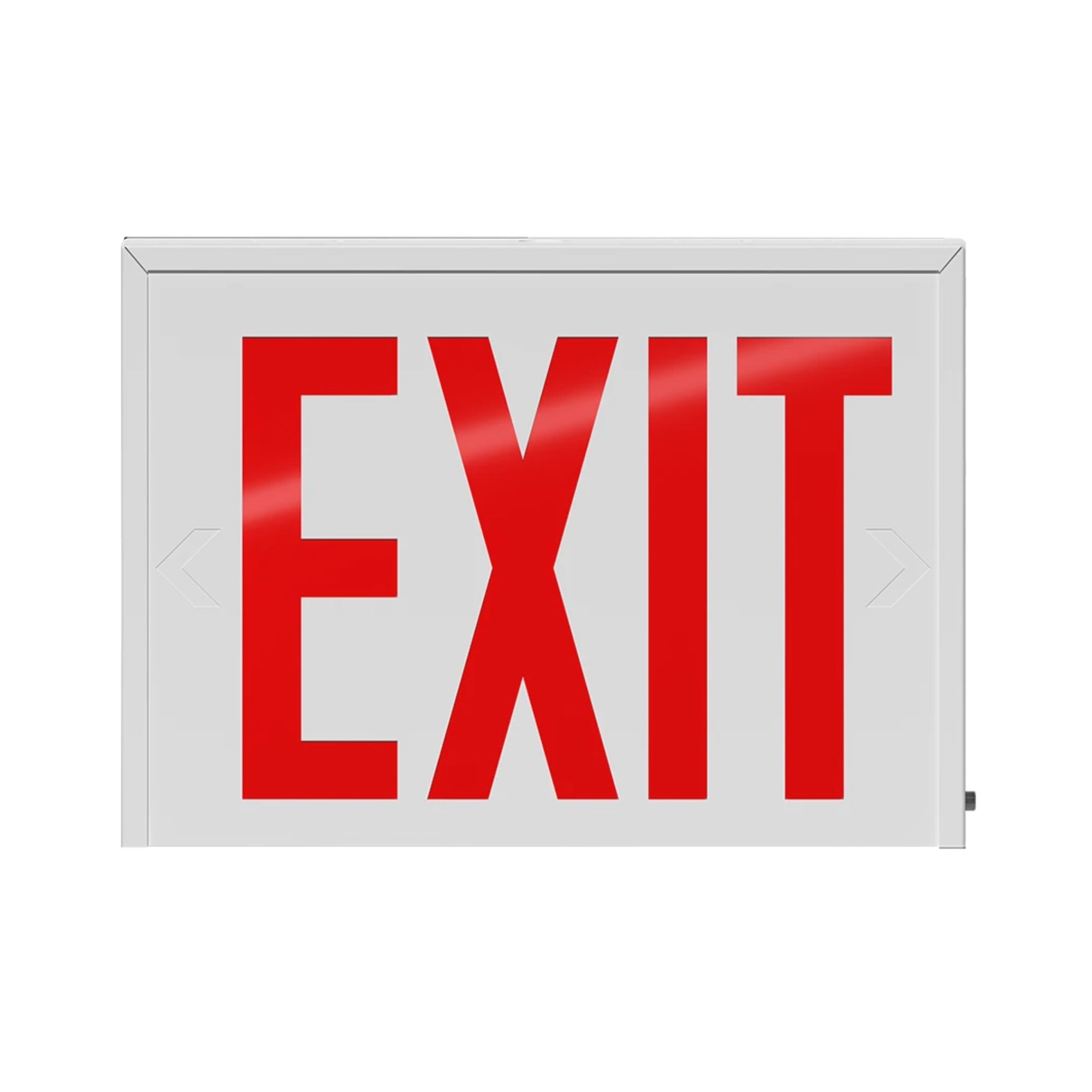 RAB EXIT-NY NYC Approved Red Exit Sign AC Only Universal Faces 120/277V Back/End Mount White
