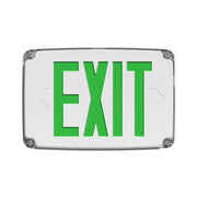 RAB EXITOUT-G Green Outdoor Exit Sign AC Only 120/277V Wall/Ceiling Mount White