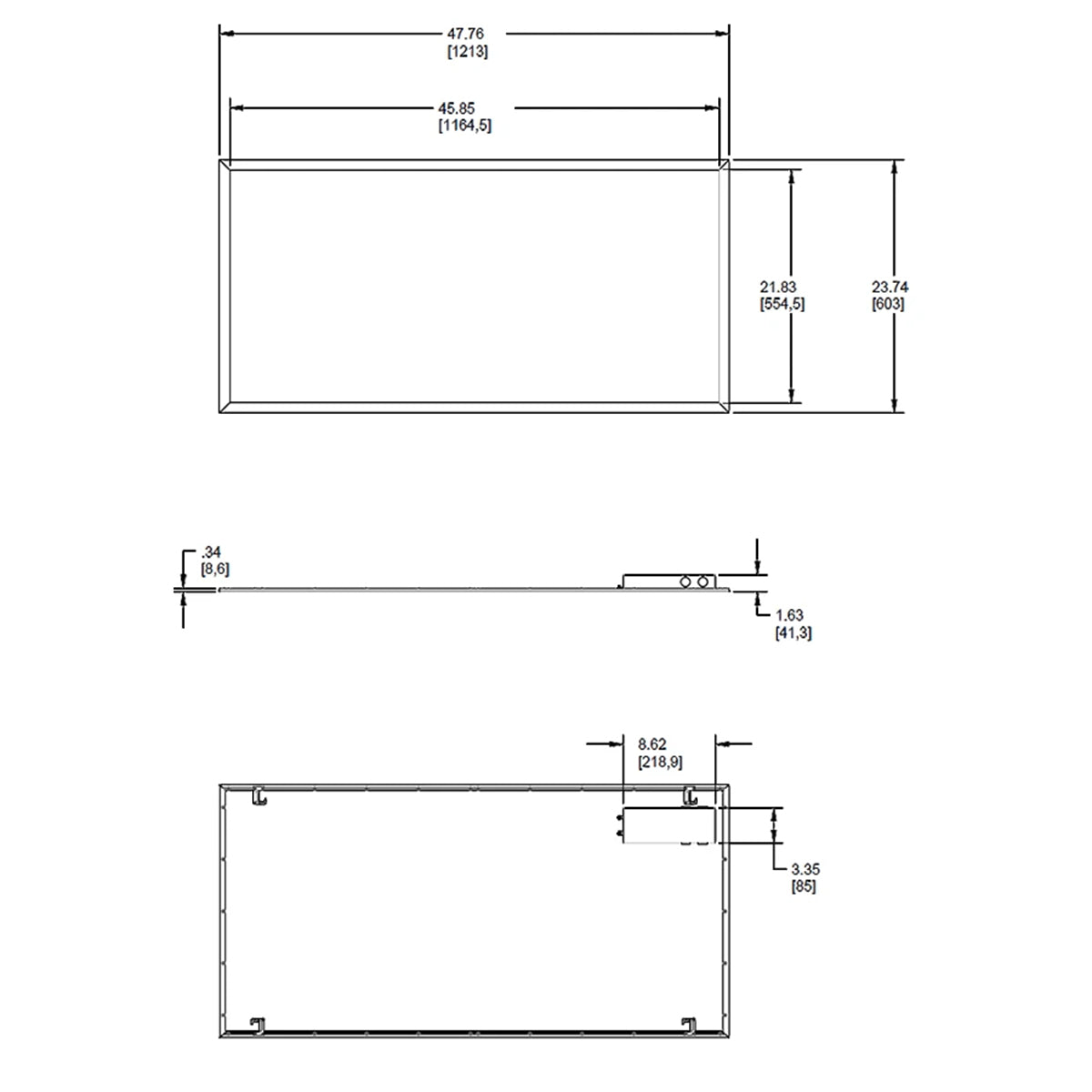 2x4 LED Flat Panel Light, 5500 Lumens, 50W Adjustable, 35K/40K/50K, 120/277V - Bees Lighting