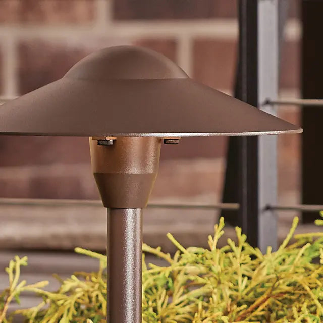 8" Dome Path Light, Textured Architectural Bronze - Bees Lighting